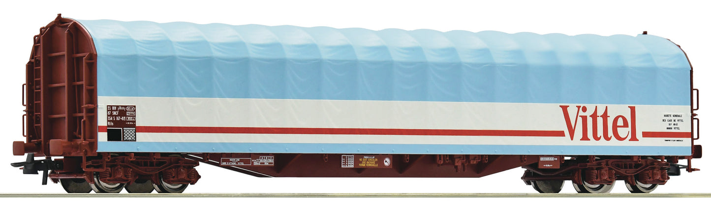 Roco 76453 H0 Gauge, Sliding Tarpaulin Wagon, type Rils, of the French State Railways, epoch IV-V