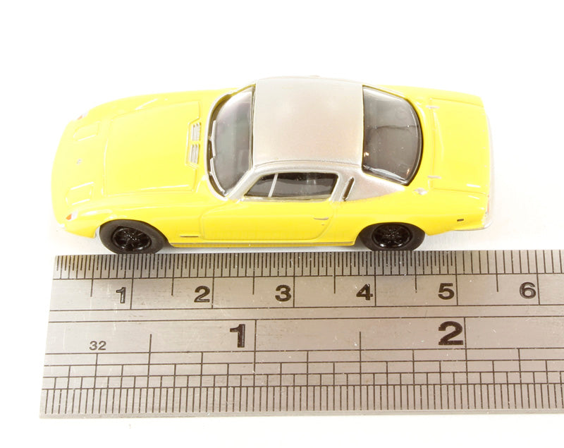 Oxford Diecast 76LE001 Lotus Elan Plus2 in Yellow / Silver. OO Gauge (1:76)