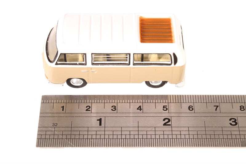 Oxford Diecast 76VW027 Volkswagen VW Camper Van Savannah Beige / White. OO Gauge (1:76 Scale)