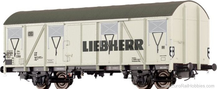 BRAWA Article #47282 HO Scale Covered Freight Car Gbs 245 Liebherr DB Epoch IV