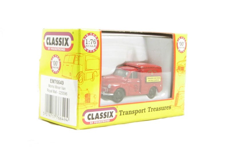 Pocketbond "Classix" EM76649 Morris Minor Van "Royal Mail". OO Gauge (1:76 Scale)