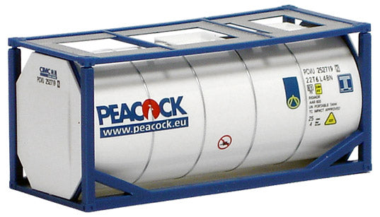 PEACOCK 20ft Tank Container (H0 Gauge) 1:87 Scale