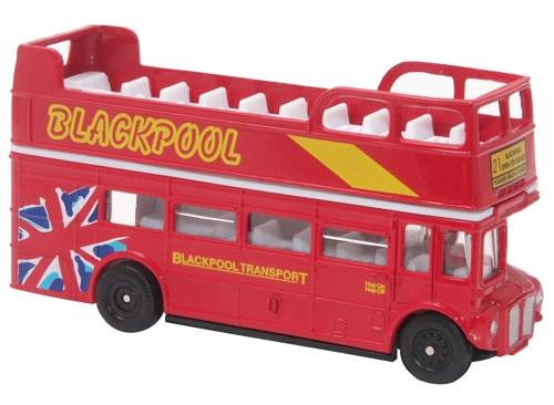 Oxford Diecast RM099 Routemaster Blackpool Open Top Double Decker Bus - Red