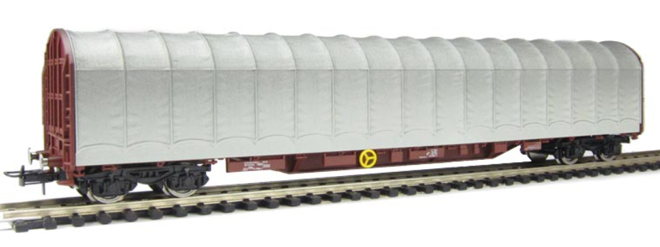 Rivarossi HR6095 - Closed Sliding Tarpaulin Bogie Wagon Type Ros of the FS