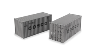 Bachmann 36-127 20' containers COSCO x 2