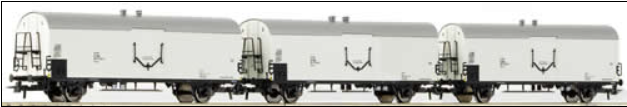 Roco 66114 3 Piece Set: Refrigerator Wagons