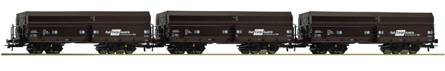 ROCO 67067 3-piece set of self-unloading hopper wagons Fals of the ÖBB