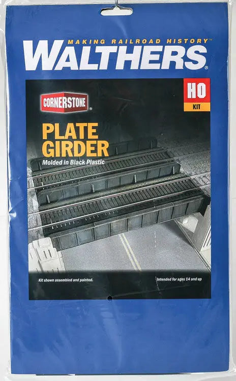 Walthers Cornerstone #933-2948 Through Plate-Girder Bridge Kit HO Scale