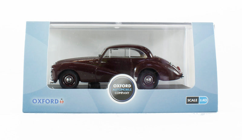 Oxford Diecast 43HT001 Healey Tickford in Maroon Monte Carlo 1953. O Gauge (1:43 Scale)