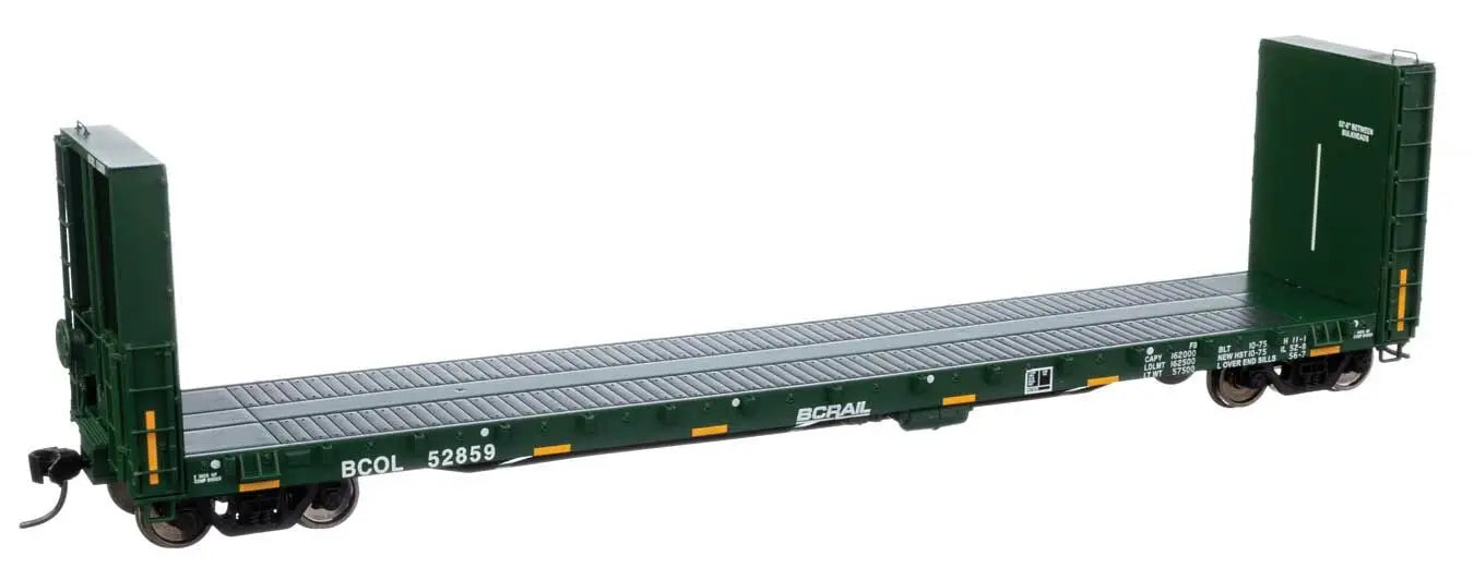 Walther's Proto #104346 HO Scale 50' CC&F Bulkhead Flatcar 104346 - Ready to Run - British Columbia BCOL #52859