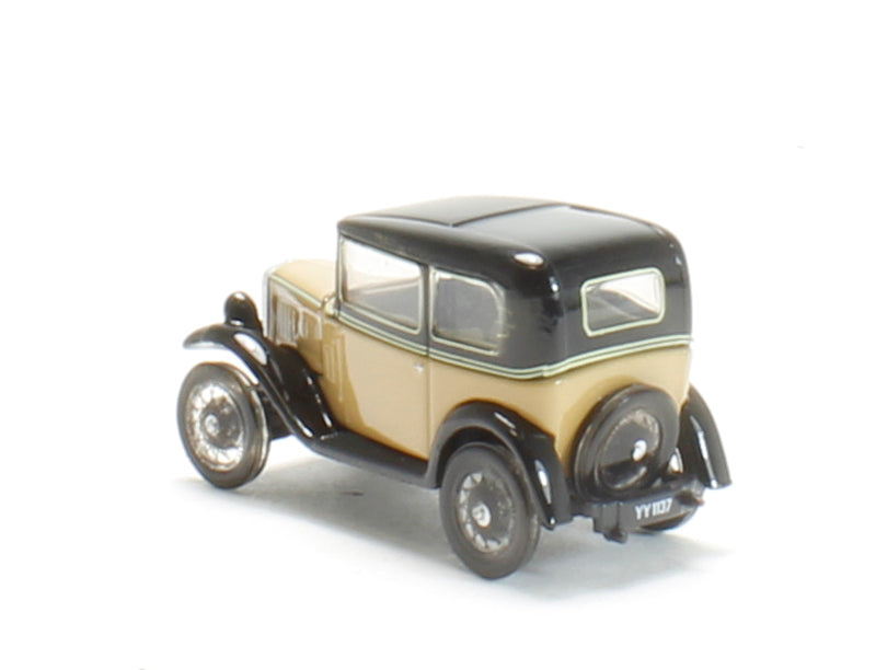 Oxford Diecast 76ASS001 Austin Seven Saloon RN in Fawn. 00 Gauge (1:76)