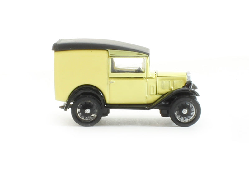 Oxford Diecast 76ASV001 Austin Seven RN Van in Primrose. 00 Gauge (1:76)
