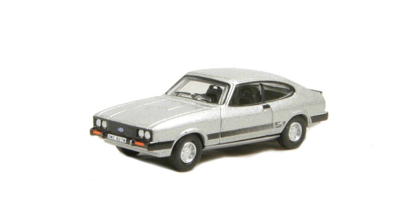 Oxford Diecast 76CAP001 Ford Capri Mk3 Strato Silver - Bodie (of "The Professionals"). 00 Gauge (1:76)