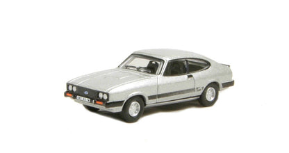Oxford Diecast 76CAP001 Ford Capri Mk3 Strato Silver - Bodie (of "The Professionals"). 00 Gauge (1:76)