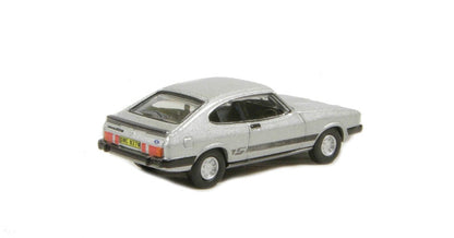 Oxford Diecast 76CAP001 Ford Capri Mk3 Strato Silver - Bodie (of "The Professionals"). 00 Gauge (1:76)