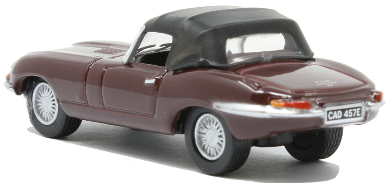 Oxford Diecast 76ETYP012 Jaguar E Type Soft Top Imperial Maroon. 00 Gauge (1:76)