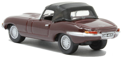 Oxford Diecast 76ETYP012 Jaguar E Type Soft Top Imperial Maroon. 00 Gauge (1:76)