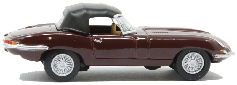 Oxford Diecast 76ETYP012 Jaguar E Type Soft Top Imperial Maroon. 00 Gauge (1:76)