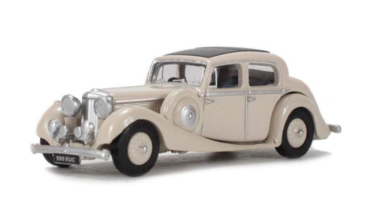 Oxford Diecast 76JSS001 Jaguar SS 2.5 litre Saloon Cream. OO Gauge (1:76 Scale)