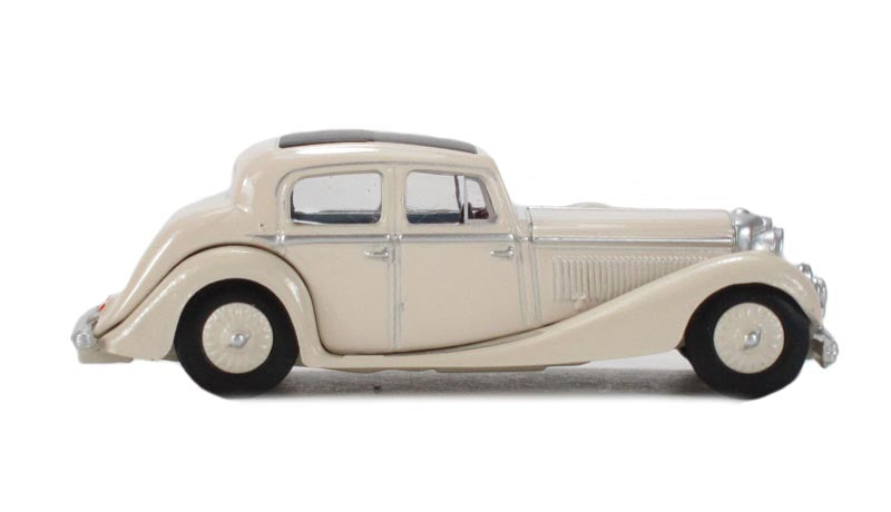 Oxford Diecast 76JSS001 Jaguar SS 2.5 litre Saloon Cream. OO Gauge (1:76 Scale)