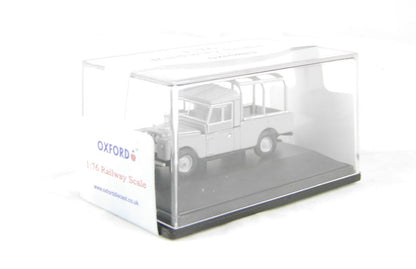 Oxford Diecast 76LAN1109001 Land Rover Series 1 109" with frame in Grey. OO Gauge (1:76 Scale)