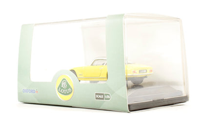 Oxford Diecast 76LE001 Lotus Elan Plus2 in Yellow / Silver. OO Gauge (1:76)
