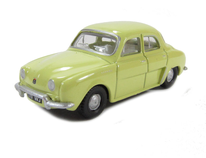 Oxford Diecast 76RD002 Renault Dauphine Yellow OO Gauge (1:76 Scale)
