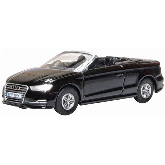Oxford Diecast 1/76 Audi S3 Cabriolet Mythos Black 76S3002 OO Gauge