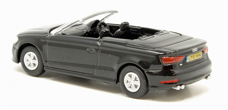Oxford Diecast 76S3002 Audi S3 Cabriolet Mythos Black - 00 Gauge (1:76 Scale)