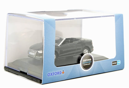 Oxford Diecast 76S3002 Audi S3 Cabriolet Mythos Black - 00 Gauge (1:76 Scale)