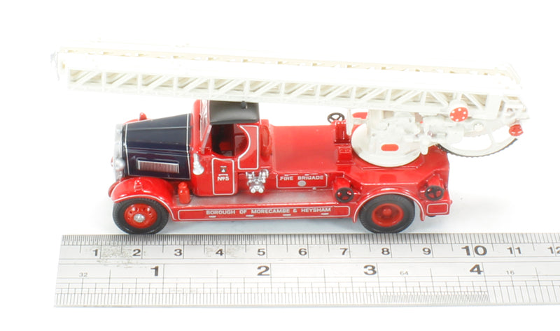 Oxford Diecast 76TLM007 Leyland TLM Fire Engine Closed Cab Morecambe &amp; Heysham OO Gauge (1:76 Scale)