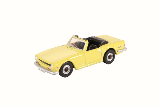 Oxford Diecast 76TR6001 Triumph TR6 Mimosa Yellow OO Gauge (1:76 Scale)