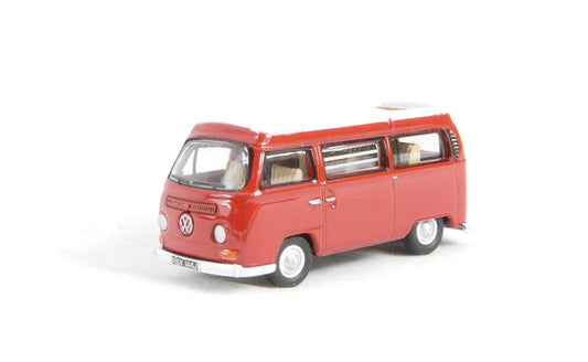 Oxford Diecast 76VW004 VW Camper in Senegal Red with White Roof OO Gauge (1:76 Scale)