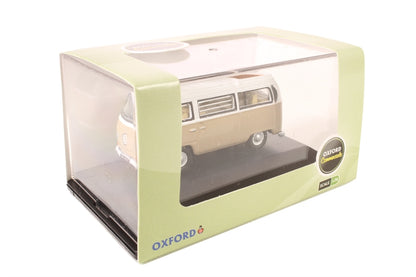 Oxford Diecast 76VW027 Volkswagen VW Camper Van Savannah Beige / White. OO Gauge (1:76 Scale)