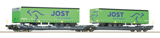 Roco 77402 H0 Gauge Articulated double pocket wagon T3000e CEMAT