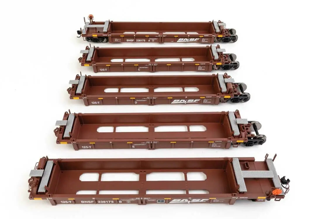 Walthers Part #55661 Thrall 5-Unit Rebuilt 40' Well Car - Ready to Run - BNSF Railway #238175 A-E