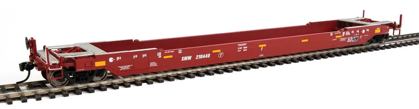 Walthers Proto #109042 HO Scale Gunderson Rebuilt All-Purpose 53ft Well Car #210440 Oxide Livery