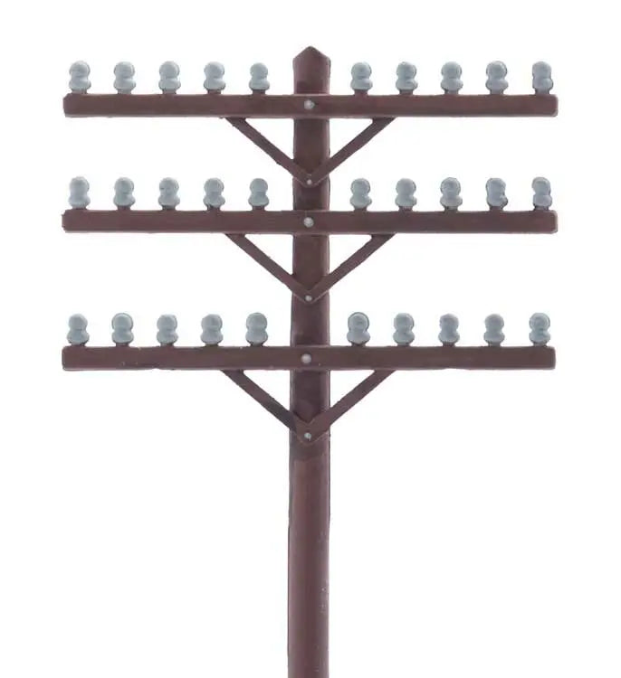Walthers Part #4185 HO Scale Telegraph Poles and Cross Arms - Kit