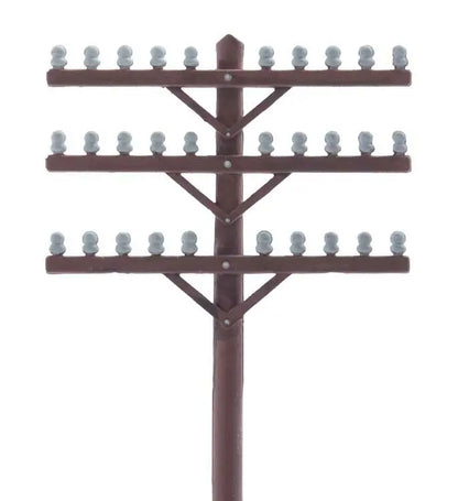 Walthers Part #4185 HO Scale Telegraph Poles and Cross Arms - Kit