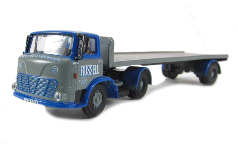 Base Toys DA32 Leyland Mastiff Artic Flatbed "Russell of Bathgate" OO Gauge (1:76 Scale)