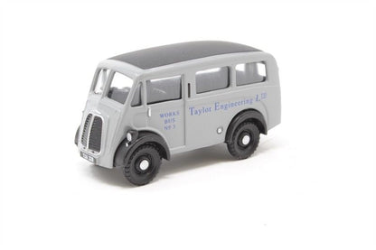 Pocketbond "Classix" EM76650 Morris J Estate Works Bus "Taylor Engineering Ltd.". OO Gauge (1:76 Scale)
