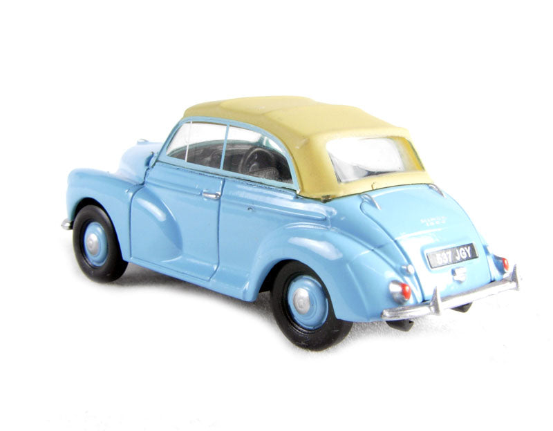 Pocketbond "Classix" EM76822 Morris Minor Convertible – Blue. OO Gauge (1:76 Scale)