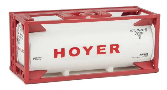 HOYER 20ft Tank Container (H0 Gauge) 1:87 Scale