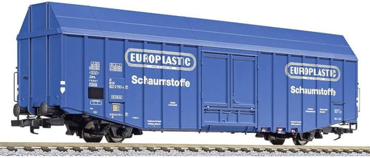 Liliput L235806 H0 Gauge Large-capacity freight wagon type Hbks, “EUROPLASTIC”, used by the DB, epoch IV