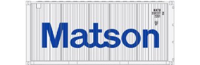 Matson 20ft Container (H0 Gauge) 1:87 Scale