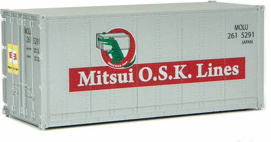 Walthers SceneMaster Part # 949-8657 20' Smooth-Side Container HO Scale - Ready to Run - Mitsui OSK Lines
