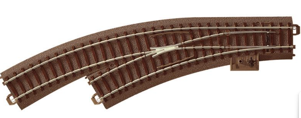 Trix H0 62671 Left Curved Turnout Radius 360 mm / 14-3/16" (R1)