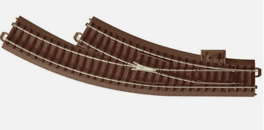 TriX 62672 Ho Scale Right Curved Manual Turnout C with Ballast