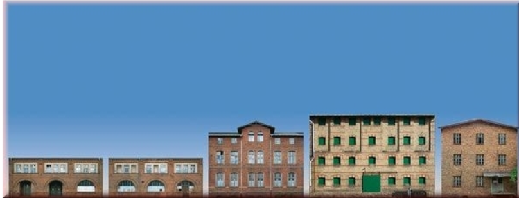 Auhagen 42498 HO/TT Low Relief Background Buildings