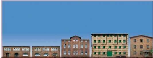 Auhagen 42498 HO/TT Low Relief Background Buildings